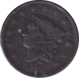 1838 ONE CENT USA