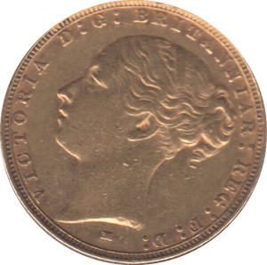 1886 GOLD SOVEREIGN ( GVF ) MELBOURNE MINT (2)