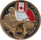 1944 MEDALLION D-DAY ENAMELLED GOLD BEACH BRITISH FORCES