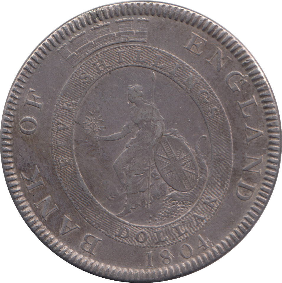 1804 BANK OF ENGLAND SILVER TRADE DOLLAR