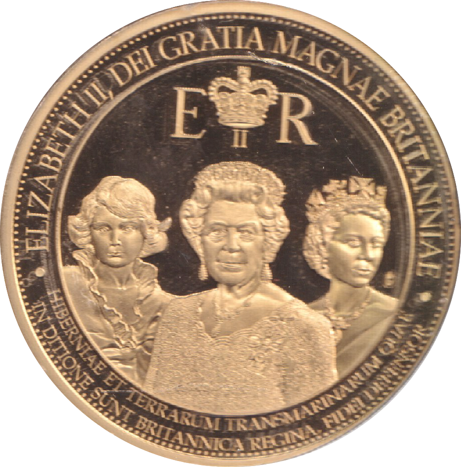 1998 GOLD PLATED COMMEMORATIVE MEDALLION QUEEN ELIZABETH II