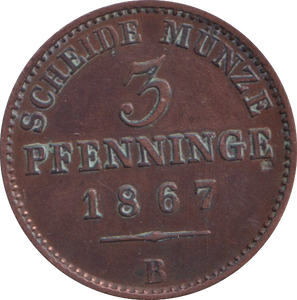 1867 3 PFENNIG PRUSSIA
