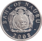 2008 SILVER PROOF FIVE DOLLARS NAURU