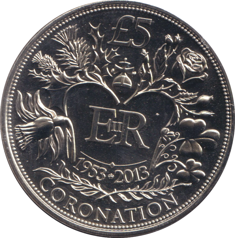 2013 £5 POUND 60 YEAR CORONATION ANNIVERSARY COIN