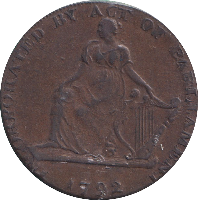 1792 HALFPENNY TOKEN LIVERPOOL MULE