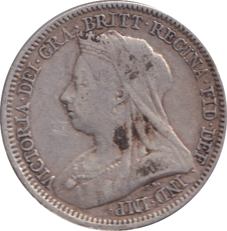 1893 SIXPENCE ( GF )
