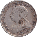 1893 SIXPENCE ( GF )