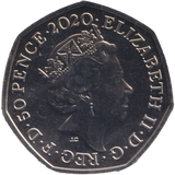 2020 COLOURED WINNIE THE POOH PIGLET 50P BU