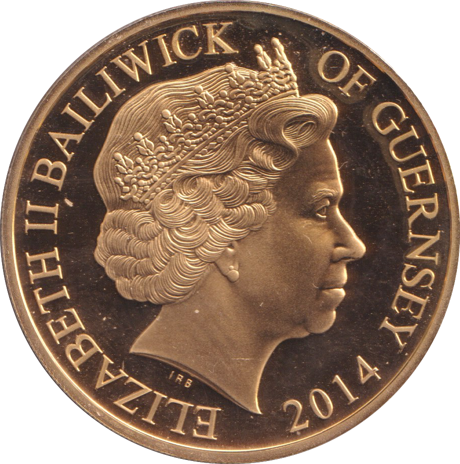 2014 FIFTY PENCE HONOUR THE QUEEN GUERNSEY