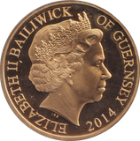 2014 FIFTY PENCE HONOUR THE QUEEN GUERNSEY