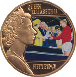 2014 FIFTY PENCE HONOUR THE QUEEN GUERNSEY