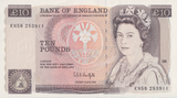 TEN POUNDS BANKNOTE KENTFIELD REF £10-38 ( UNC )