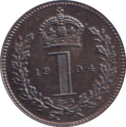 1904 MAUNDY ONE PENNY ( UNC )