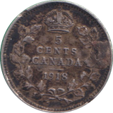 1918 SILVER 15 CENTS CANADA
