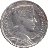 1931 SILVER FIVE LATI LATVIA