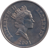 2001 FIVE POUNDS QUEEN ELIZABETH II 75TH BIRTHDAY ALDERNEY