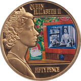 2014 FIFTY PENCE QUEEN'S FIRST TV CHRISTMAS SPEECH GUERNSEY