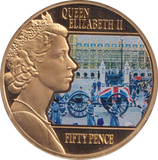 2014 FIFTY PENCE CHURCHILL FUNERAL GUERNSEY