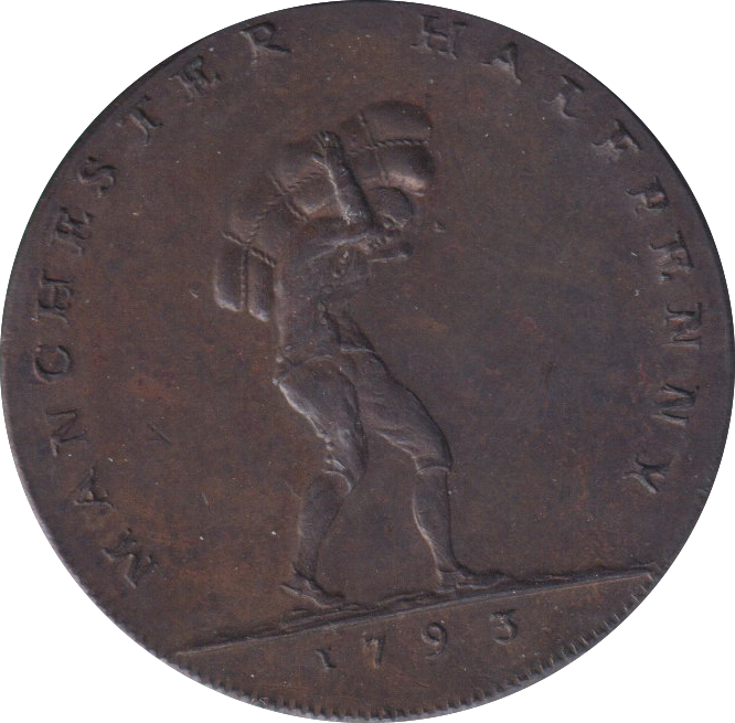 1793 HALFPENNY TOKEN MANCHESTER ARMS