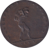 1793 HALFPENNY TOKEN MANCHESTER ARMS