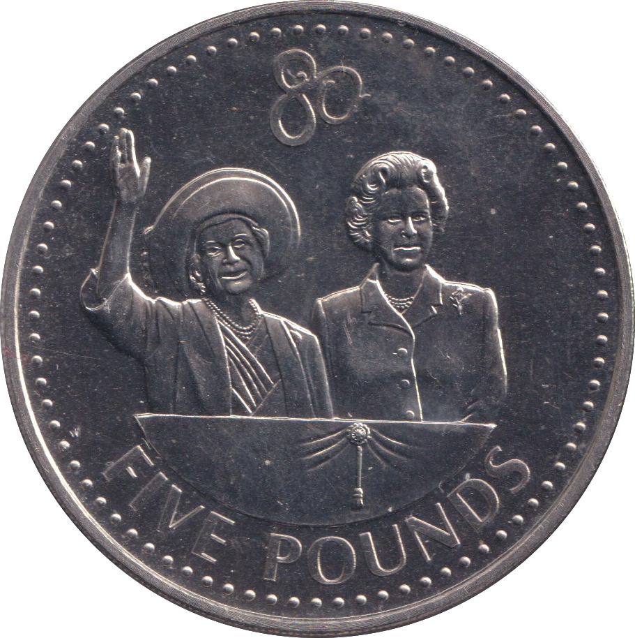 2006 £5 POUNDS QUEEN ELIZABETH II 80TH BIRTHDAY COIN