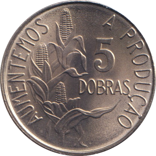1977 5 DOBRAS SAO TOME PRINCIPE