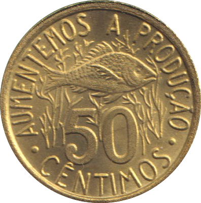 1977 50 CENTIMES SAO TOME PRINCIPE