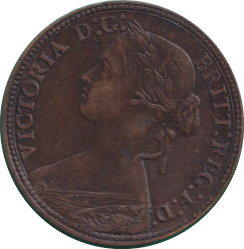 1860 FARTHING ( VF )