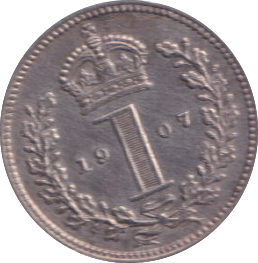 1907 MAUNDY ONE PENNY ( UNC )