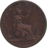 1860 FARTHING ( VF )
