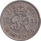1952 SIX PENCE ( GVF )
