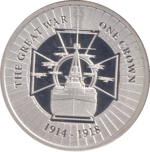 2018 SILVER PROOF ONE CROWN THE GREAT WAR