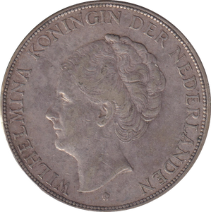 1930 SILVER 2 1/2 GULDEN NETHERLANDS