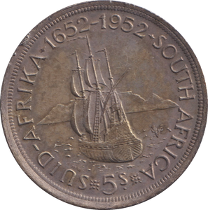 1952 SILVER 5 SHILLINGS SOUTH AFRICA
