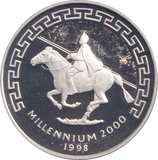 1998 MONGOLIA 500 TUGRIK 2000 MILLENIUM