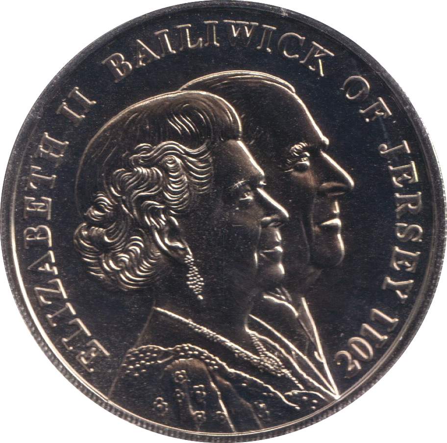 2011 FIVE POUNDS LIFETIME OF SERVICE BAILWICK OF JERSEY