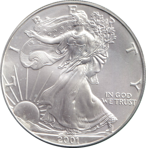2001 SILVER DOLLAR USA