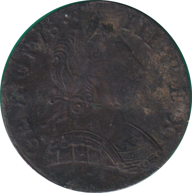 1775 HALF PENNY ( GVF )