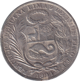 1894 SILVER ONE SOL PERU