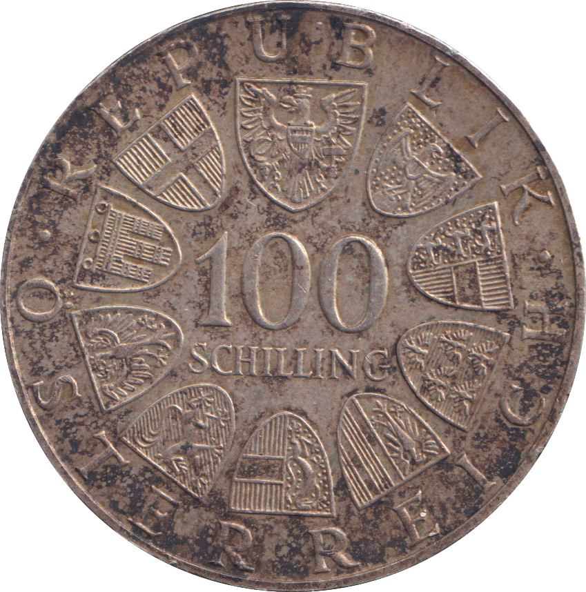 1979 SILVER 100 SCHILLING AUSTRIA