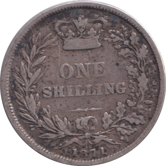 1871 SHILLING ( VF )