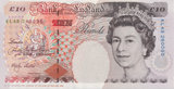 TEN POUNDS BANKNOTE LOWTHER REF £10-42 ( AUNC )