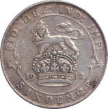 1912 SIXPENCE ( VF )