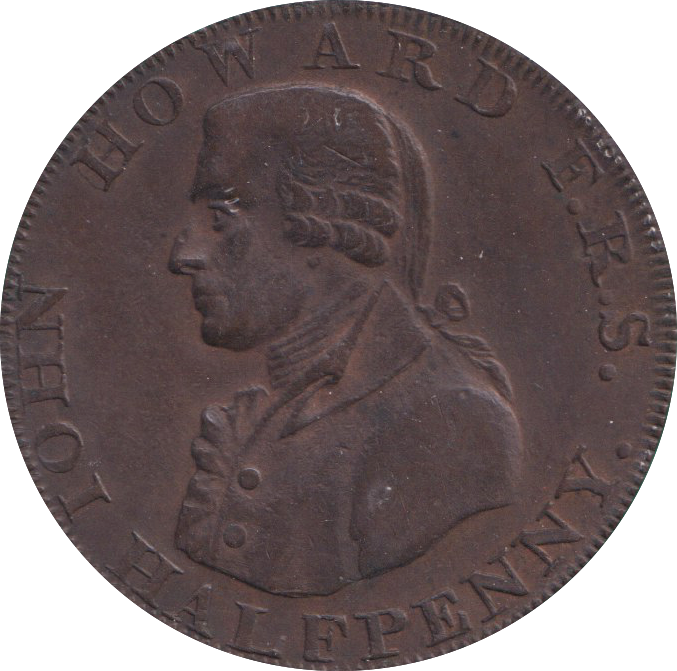 1794 HALFPENNY TOKEN JOHN HOWARD