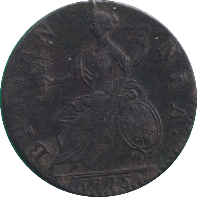 1775 HALF PENNY ( GVF )