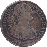 1794 SILVER 8 REALES SPANISH COLONY MEXICO