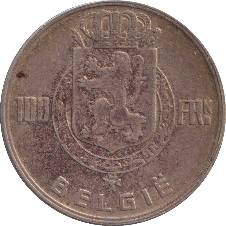 1951 SILVER 100 FRANC BELGIUM