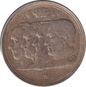 1951 SILVER 100 FRANC BELGIUM
