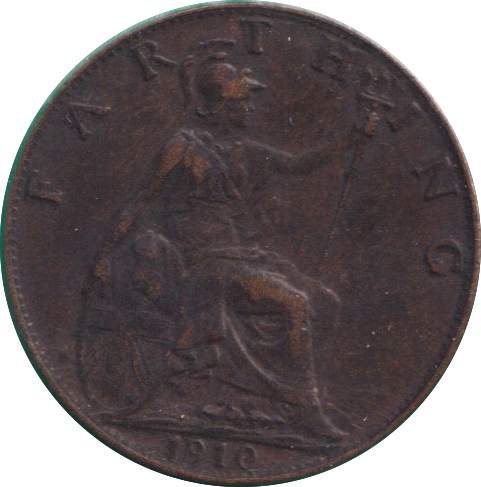 1910 FARTHING ( VF )