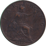 1910 FARTHING ( VF )